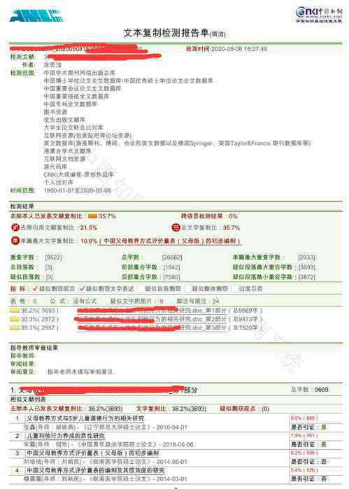 智能论文检测系统——详尽查重报告解析