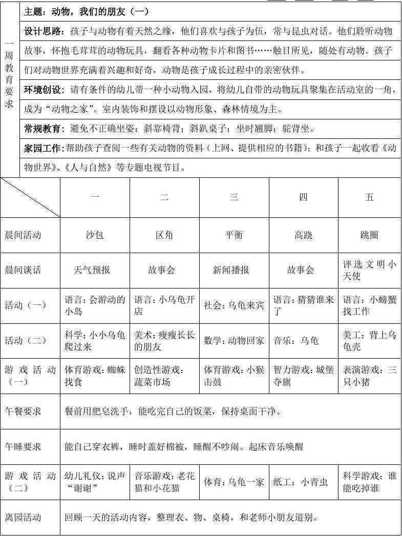 幼儿小班：我们的孩子学之旅——精选动物主题教案与范文集锦