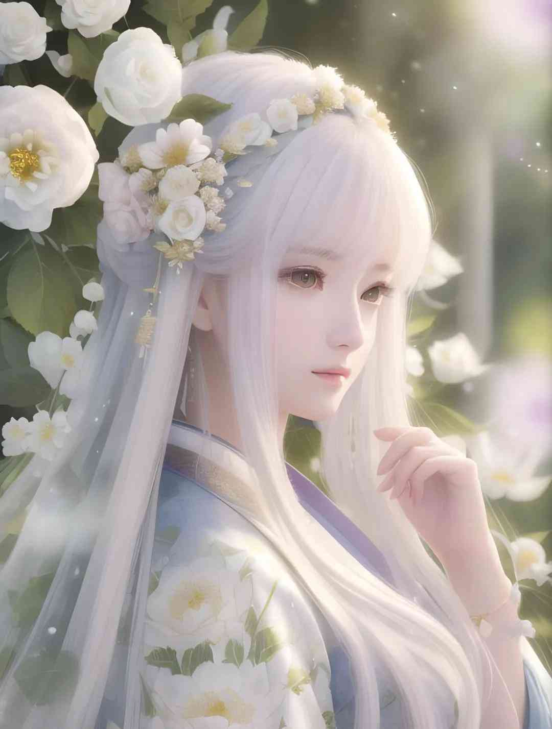ai绘画美女文案浪漫