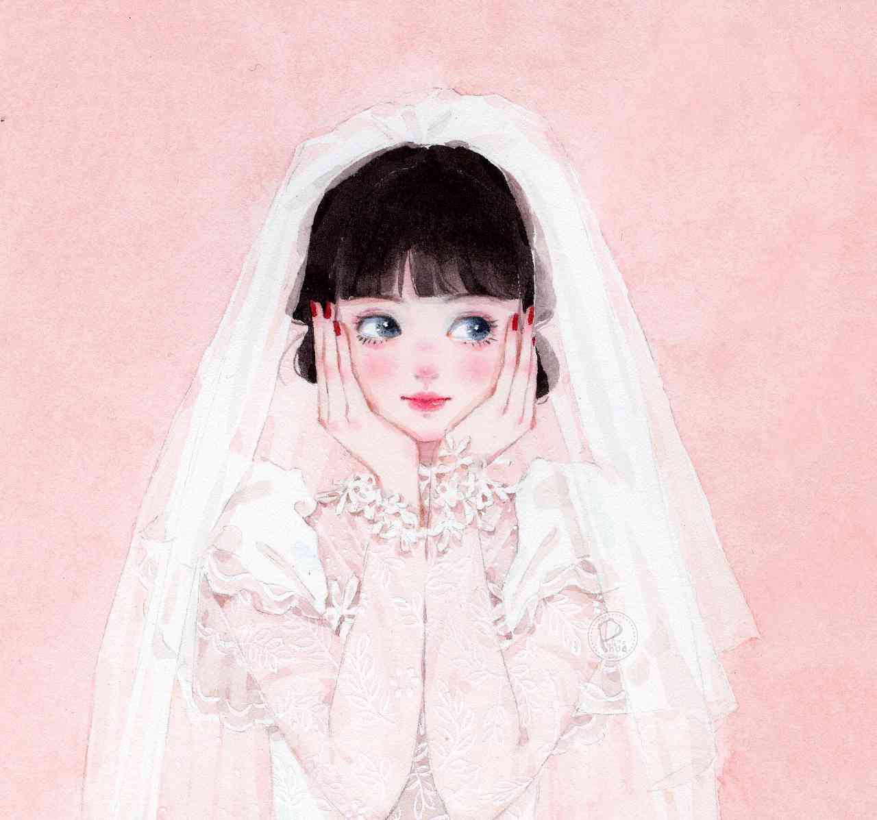 水彩手绘婚纱照绘制教程：完整步骤详解