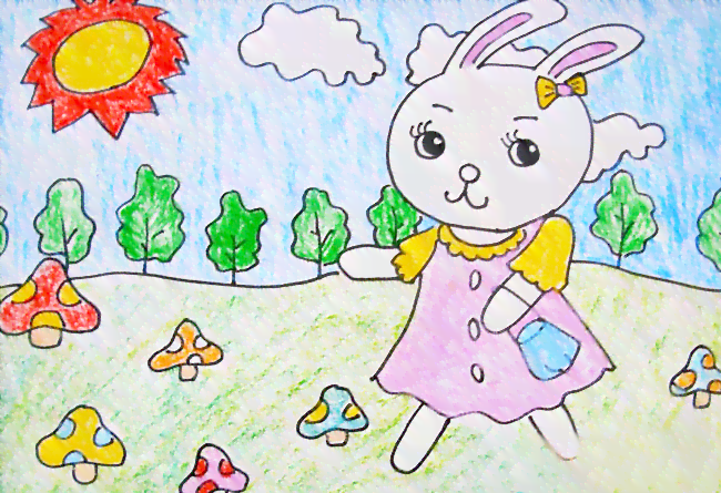森林精灵兔子的创意绘画教程