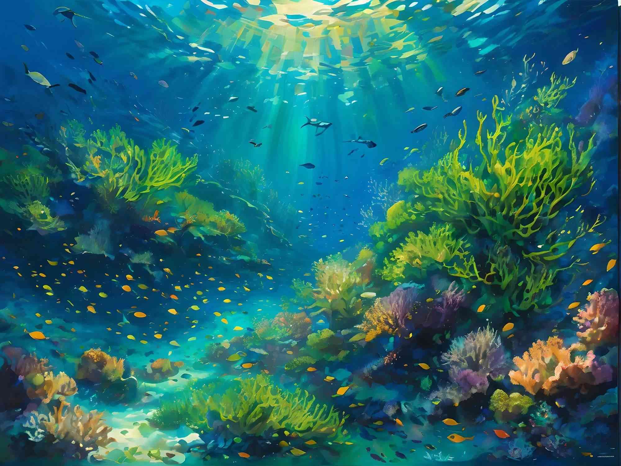 AI创作水下探险：揭秘深海奇观与未知生物的奇幻之旅