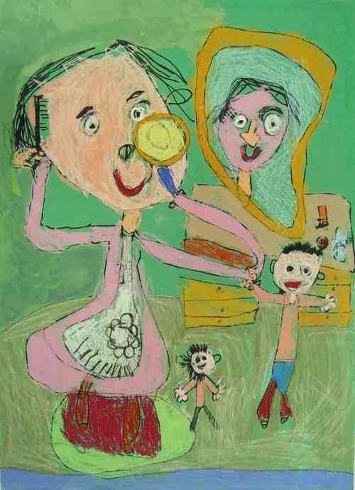 亲和儿子的画画：一场画法对决与作品展示PK