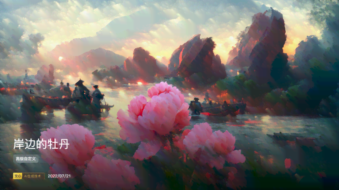 AI绘画牡丹热潮：创意文案引领艺术新风