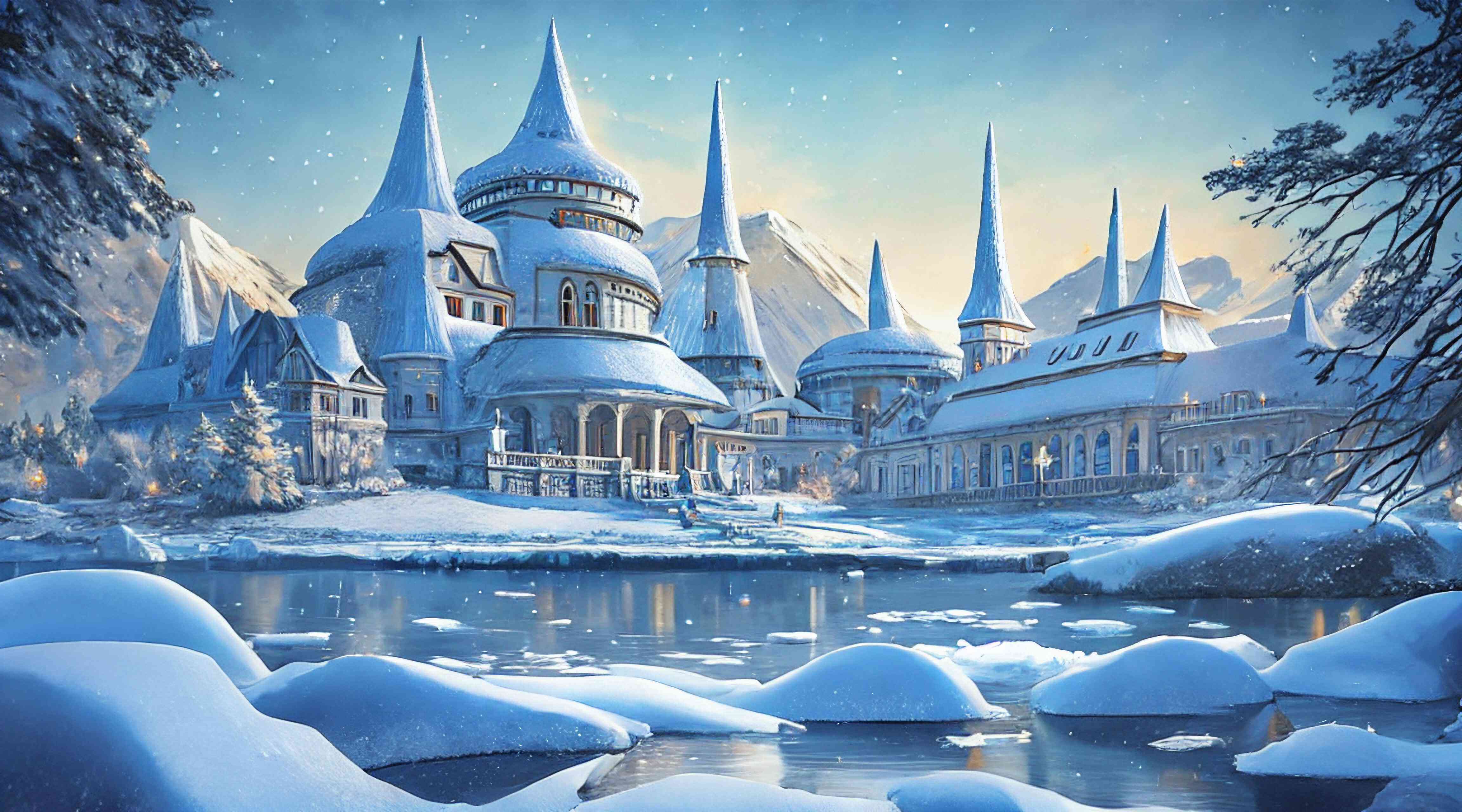 AI一键打造定制化仿真雪景：全方位满足您对冬日美景的想象与需求