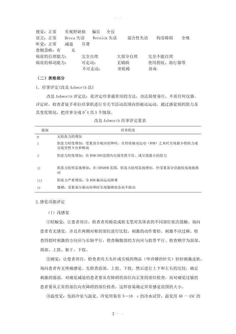 偏瘫患者等级评定标准与方法详析