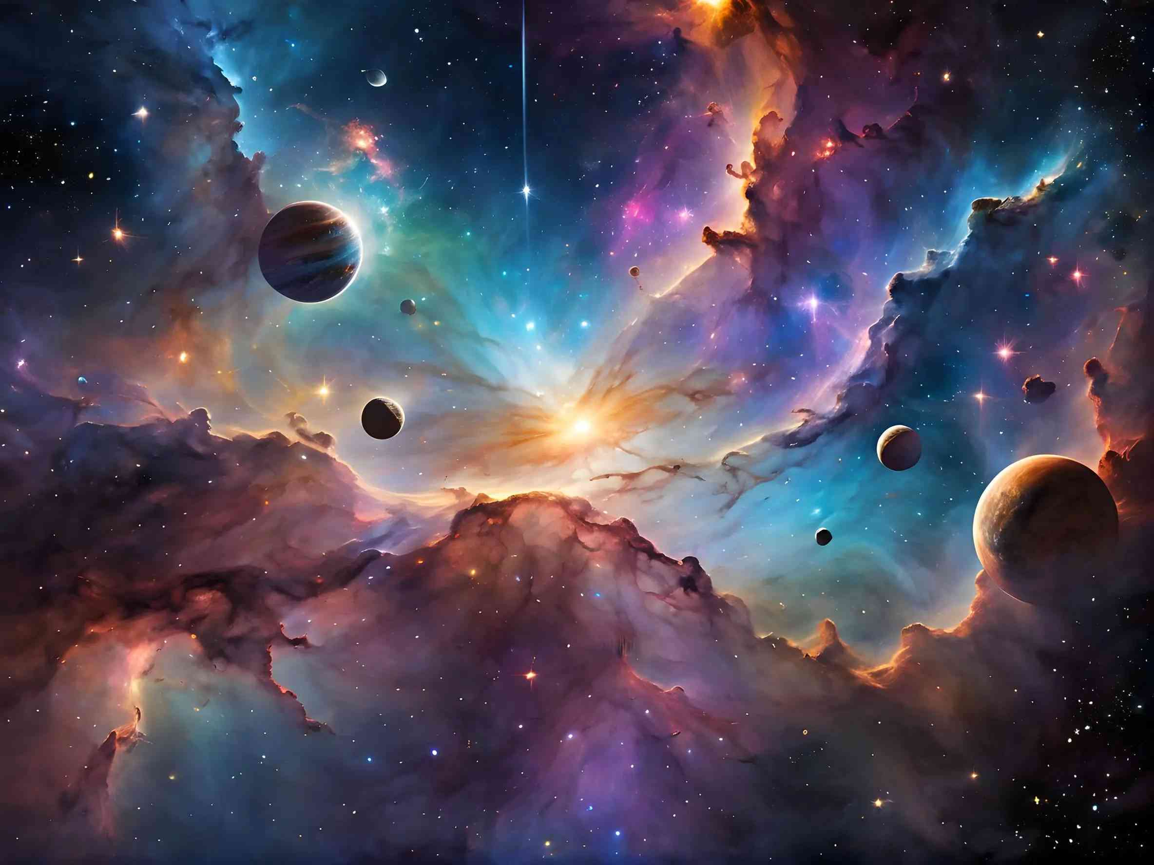 AI智能打造奇幻太空创作场景