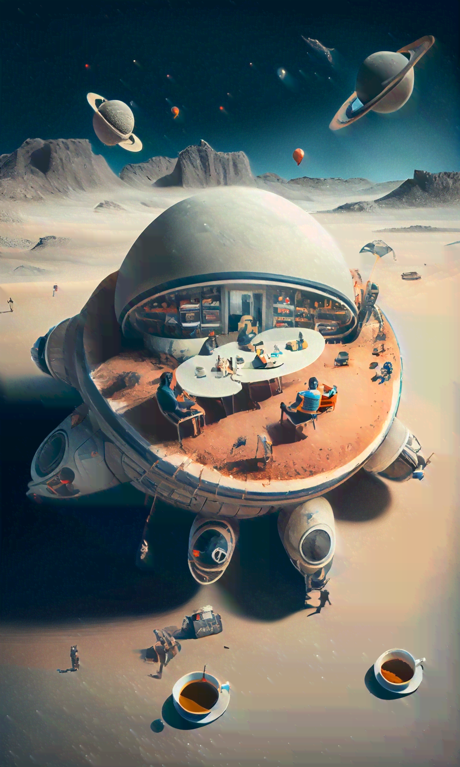 AI智能打造奇幻太空创作场景