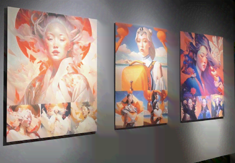 '国展惊艳亮相：AI绘画创新之作引领艺术新风'