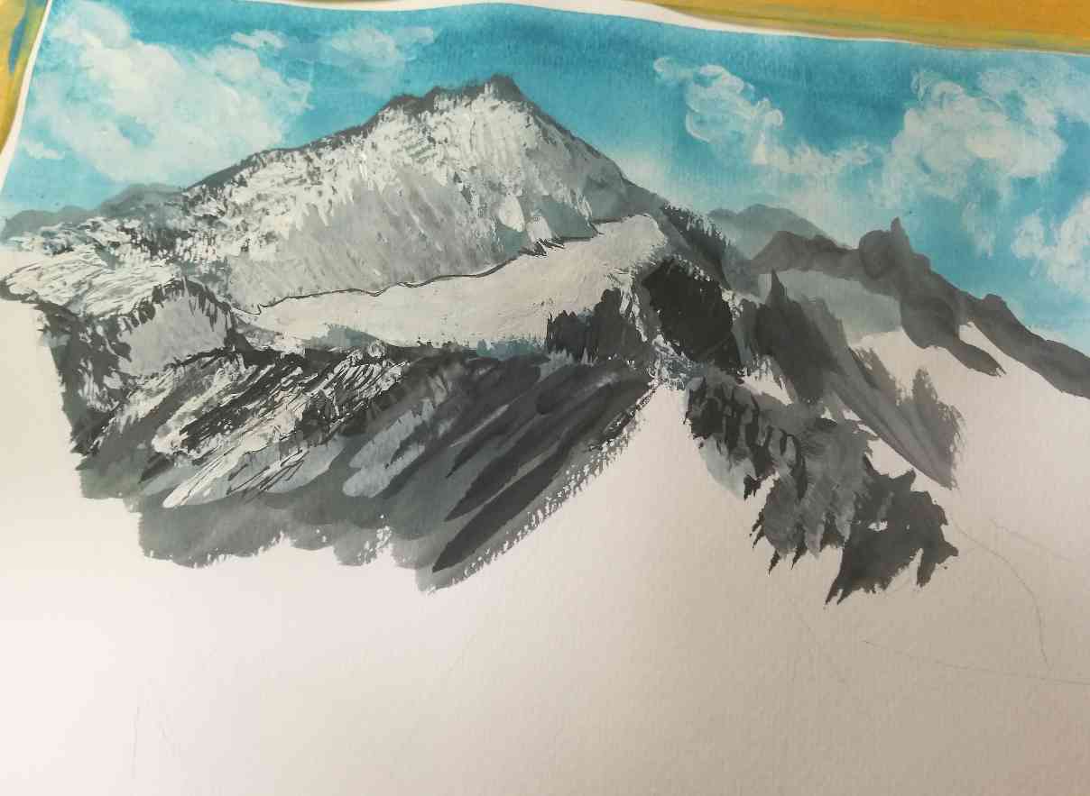 ai绘画雪山文案怎么写