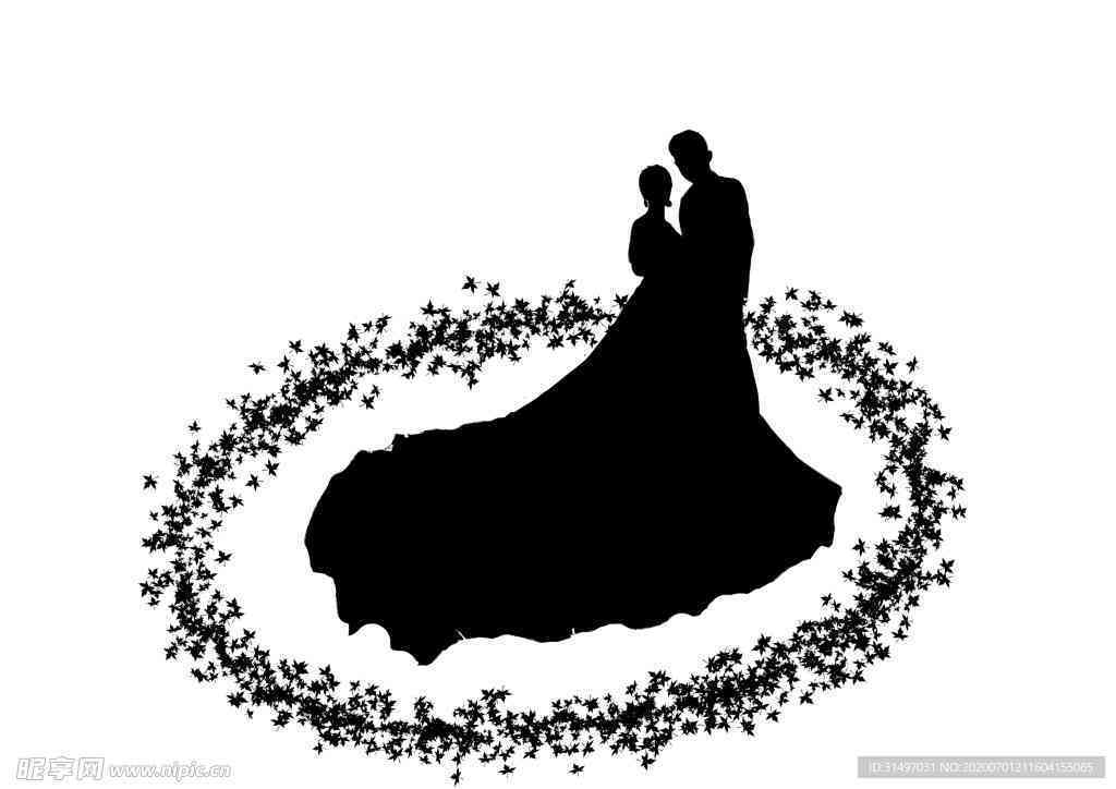 婚纱剪影logo：制作完美婚纱剪影照片教程