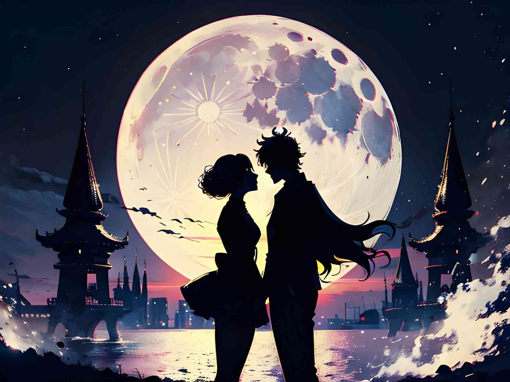 月下轮廓恋：光影交织的剪影婚纱摄影