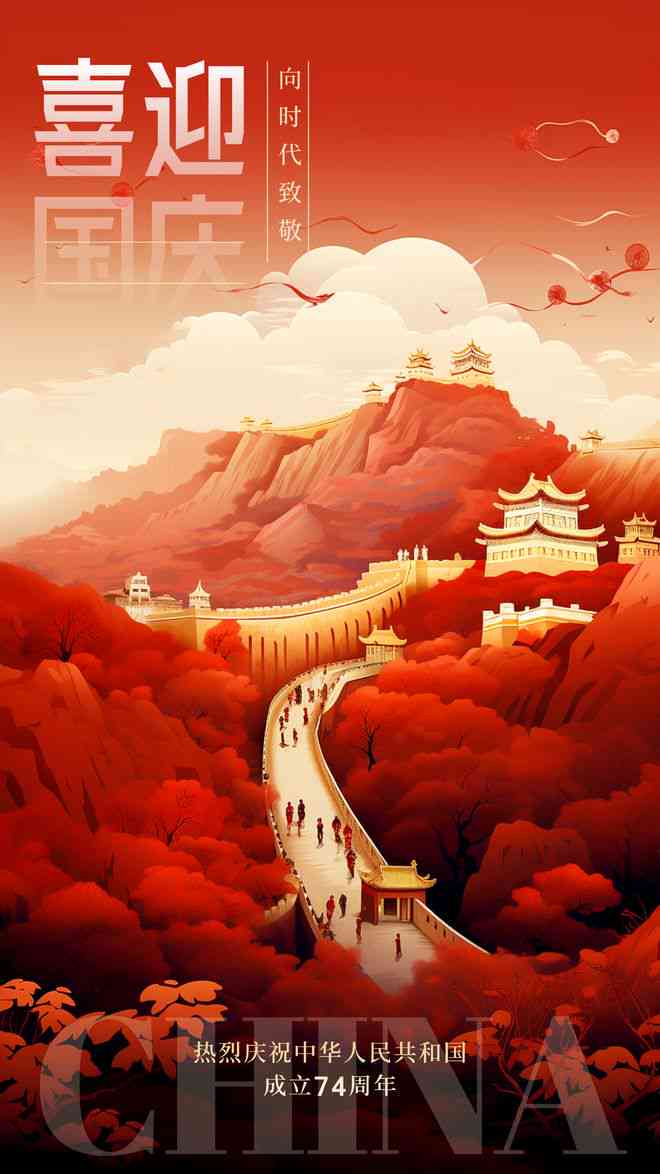 国庆ai照片文案