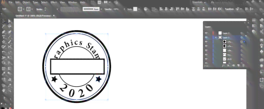 ai印章制作教程：从印章效果到logo设计，详解中印章形状步骤与工具使用
