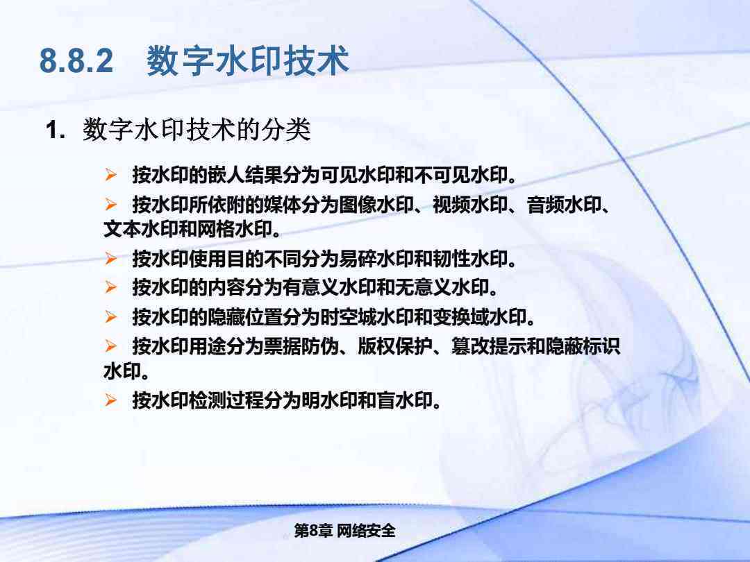 介绍一下数字水印技术的概念、特点、类型及其作用