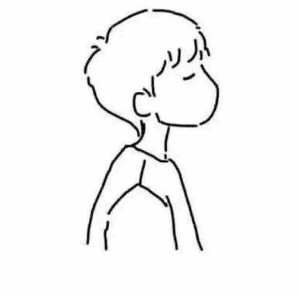 脸情侣头像制作：简笔画侧脸与情侣简单画法教程