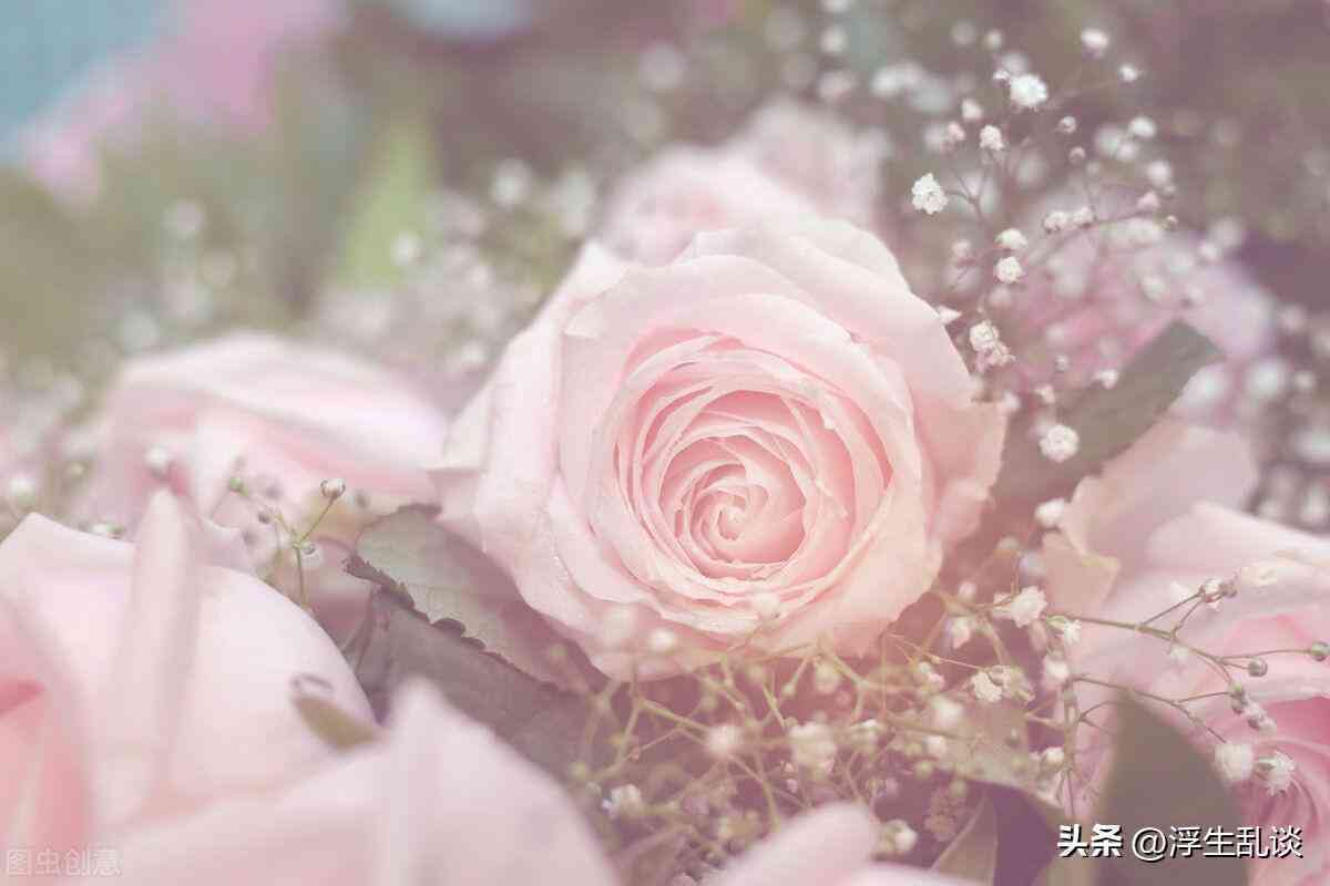 粉红玫瑰：浪漫花语与馨福的深情文案
