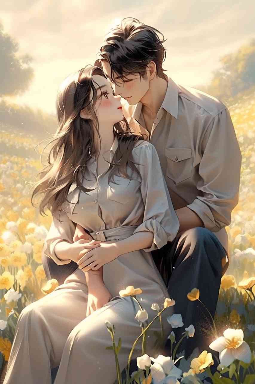 ai绘画二次元情侣文案