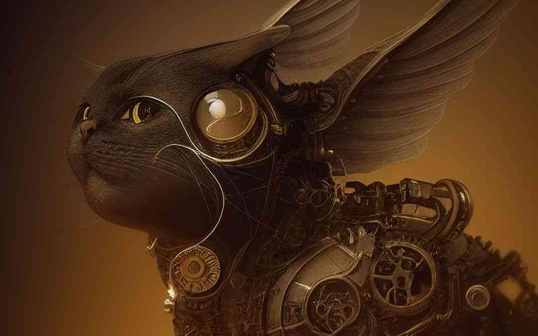 智能艺术绘制的猫咪：尽显高级质感与AI创意魅力