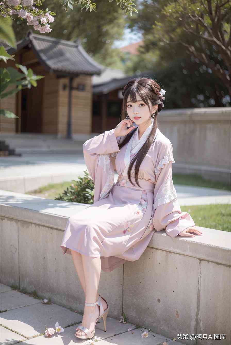 汉服ai动画文案简短一点：女生版精简呈现