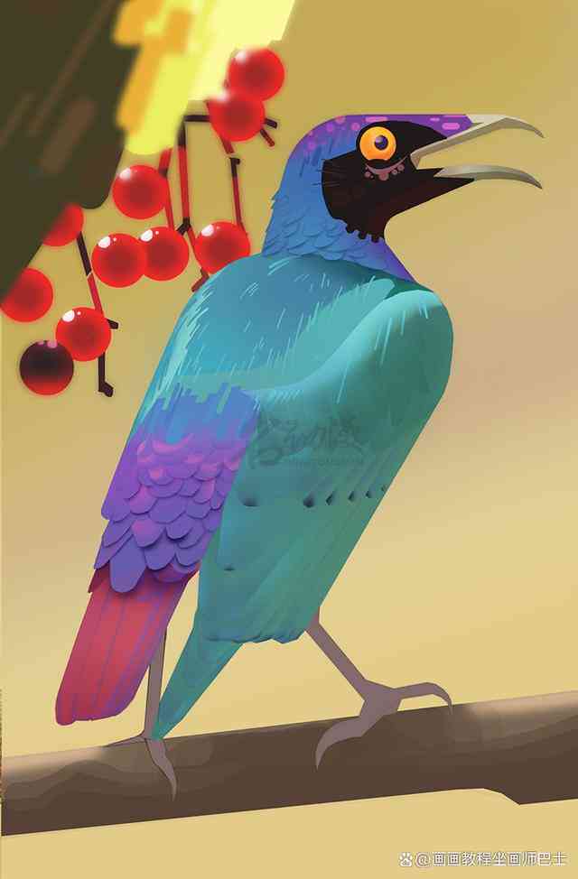 AI艺术创作：绚丽雀绘画智能文案设计
