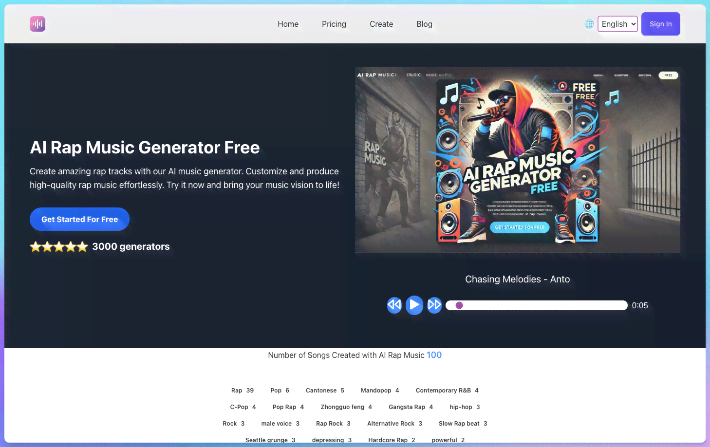 AI智能英文说唱创作工具免费与使用