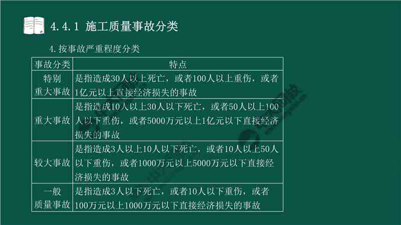 建筑工程安全事故等级划分及认定准则