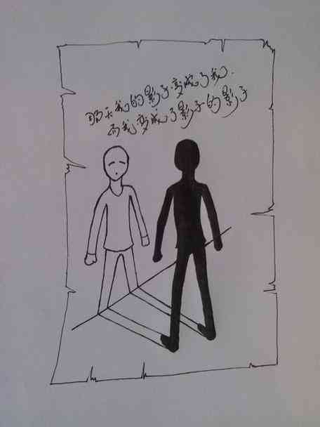 儿趣味人体影子简笔画教程