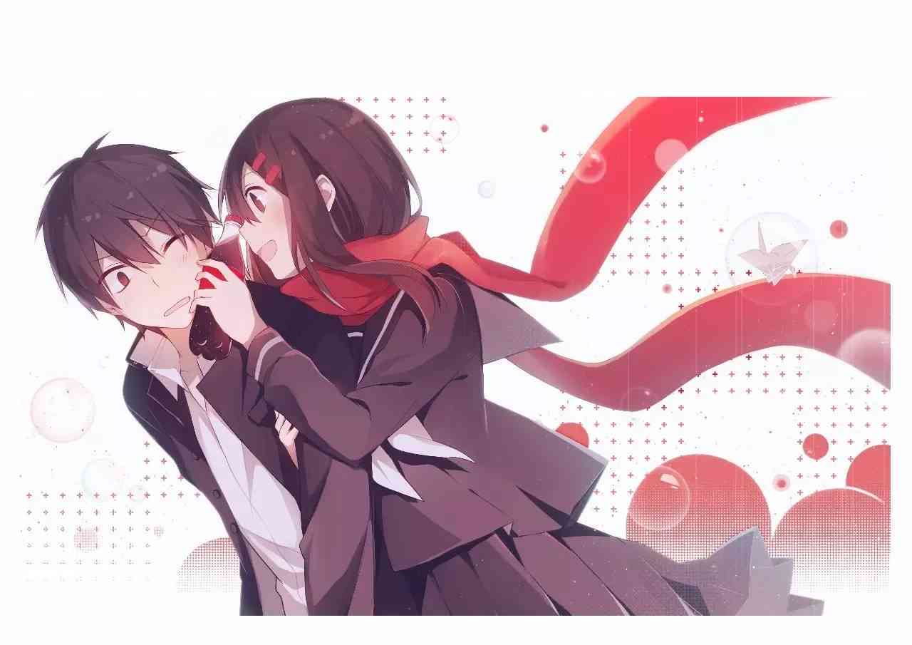 抖音热门：动漫情侣甜蜜瞬间大     