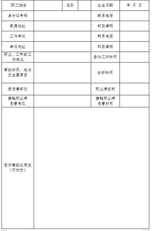 '常州市工伤认定在线申请表格填写指南'