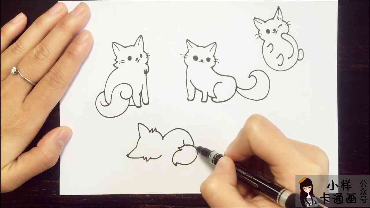 二次元猫咪简笔画教程：全龄适用，轻松掌握绘画技巧与创意设计