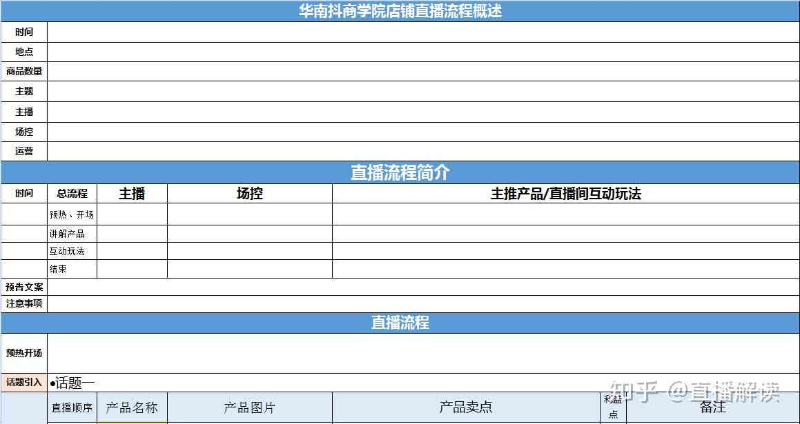 直播脚本模板：免费网站大全及软件推荐