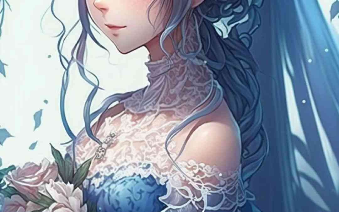 二次元ai绘画婚纱照文案
