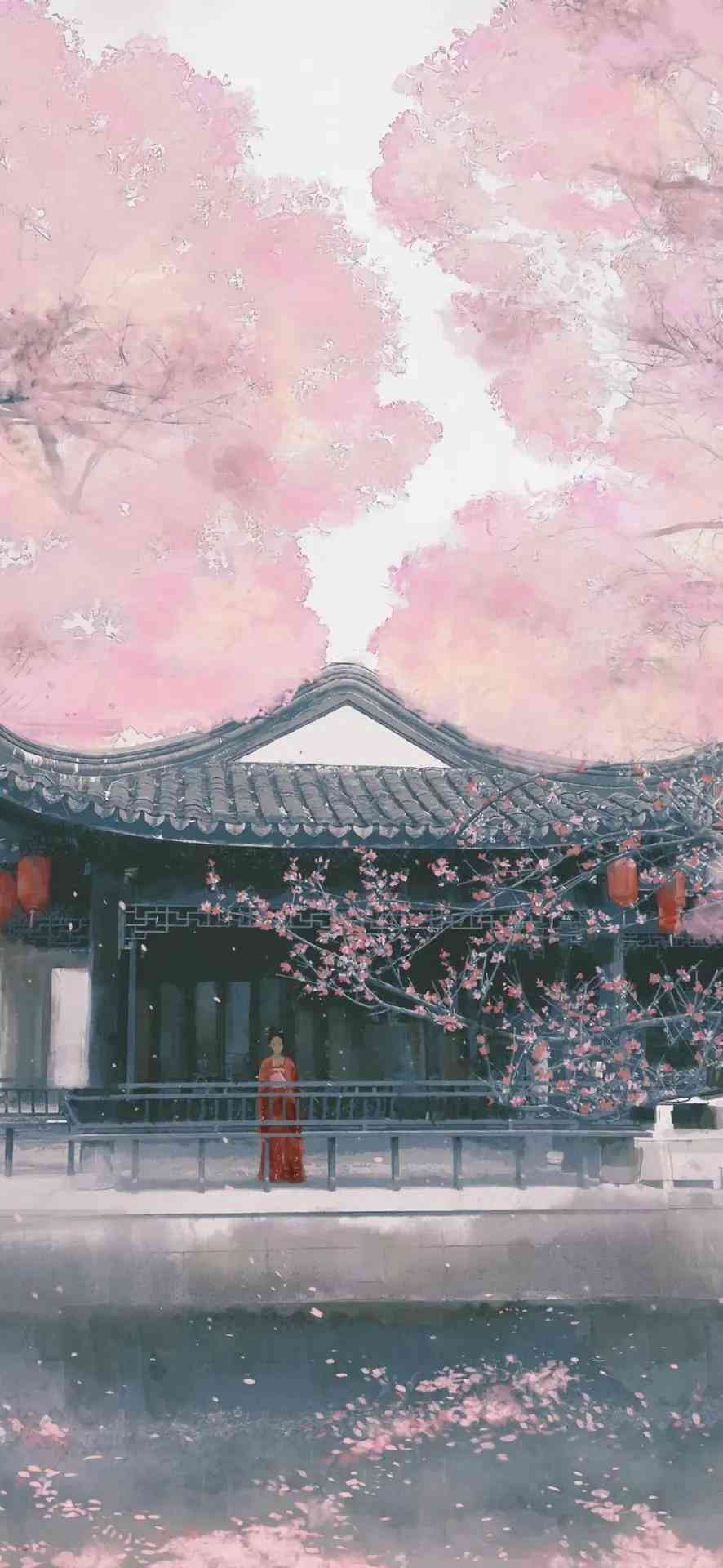 古典韵味樱花飘舞 高清唯美壁纸 精选古风美学