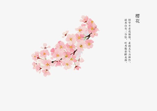 ai古风樱花壁纸文案