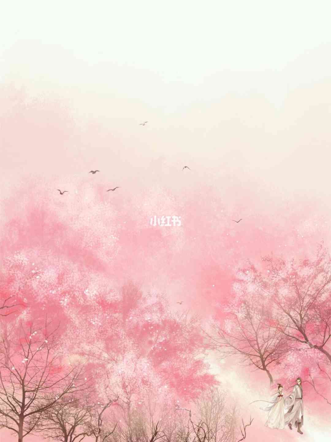 ai古风樱花壁纸文案