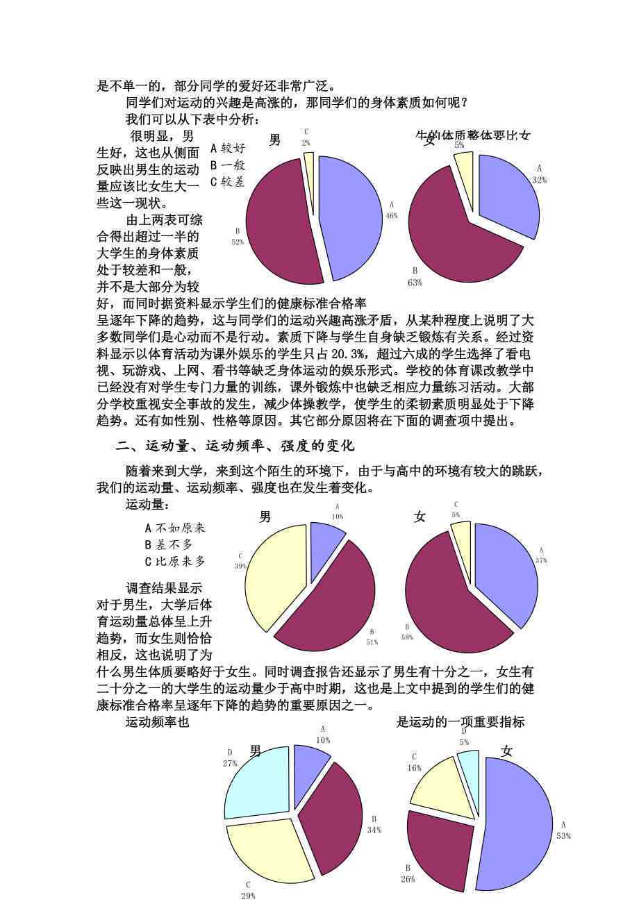 《市民健身锻炼方式调查报告：撰写范例与分析》