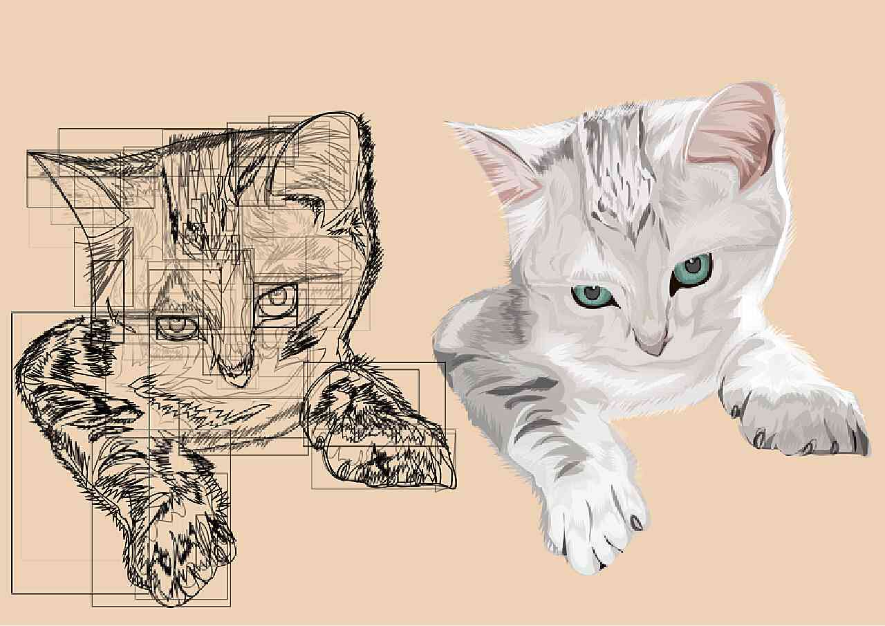 猫咪AI绘画文案高级感：猫咪绘画素材与模板大全