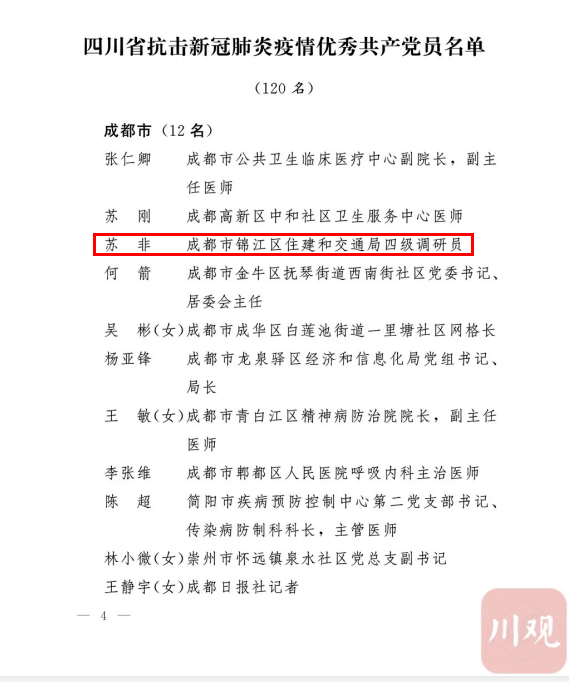 成都抗疫英雄——一线抗疫人员身份认定与表彰