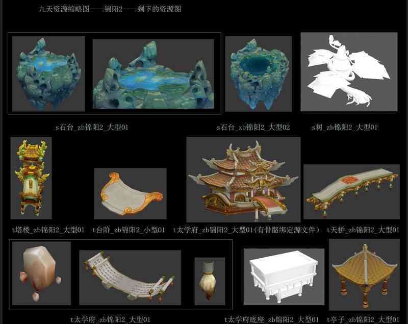 古典韵味三维模型集锦：古风元素三维建模典藏