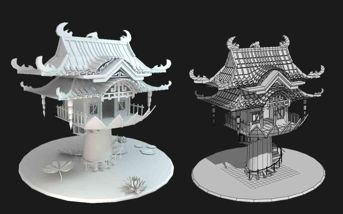 古典韵味三维模型集锦：古风元素三维建模典藏