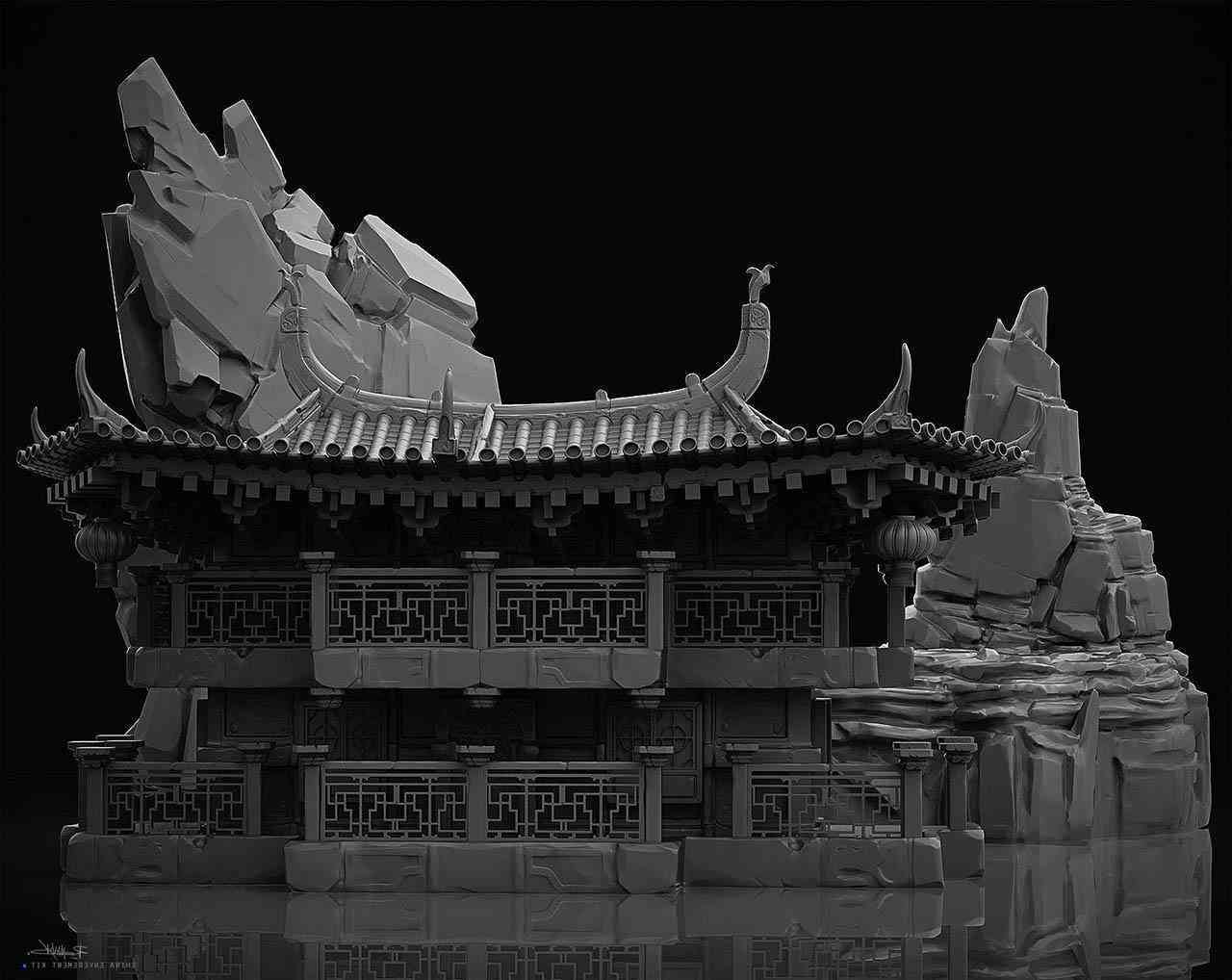 古典韵味三维模型集锦：古风元素三维建模典藏
