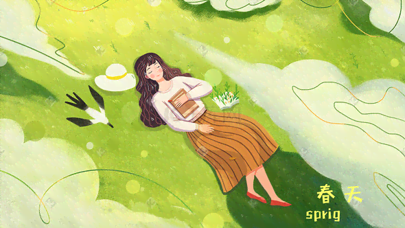 春意盎然：AI插画创意文案，唤醒春美好时光