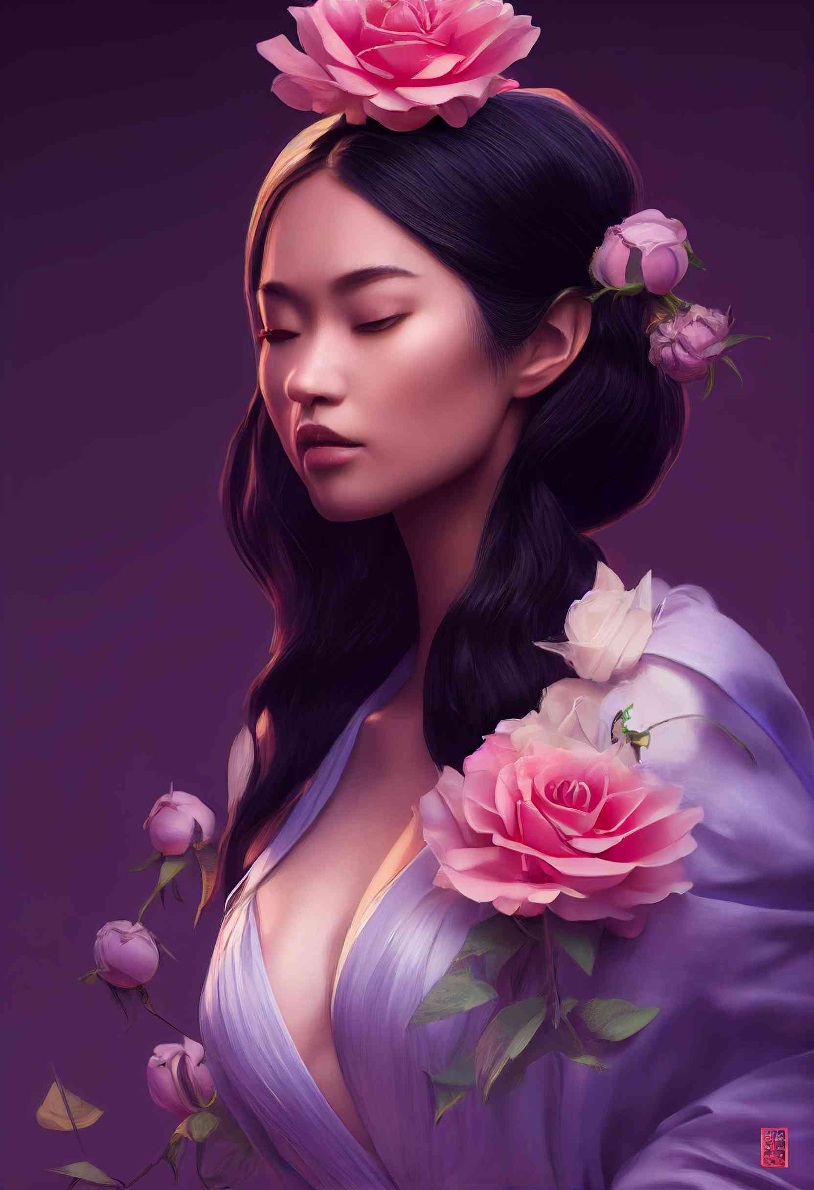 ai绘画玫瑰文案英文怎么写