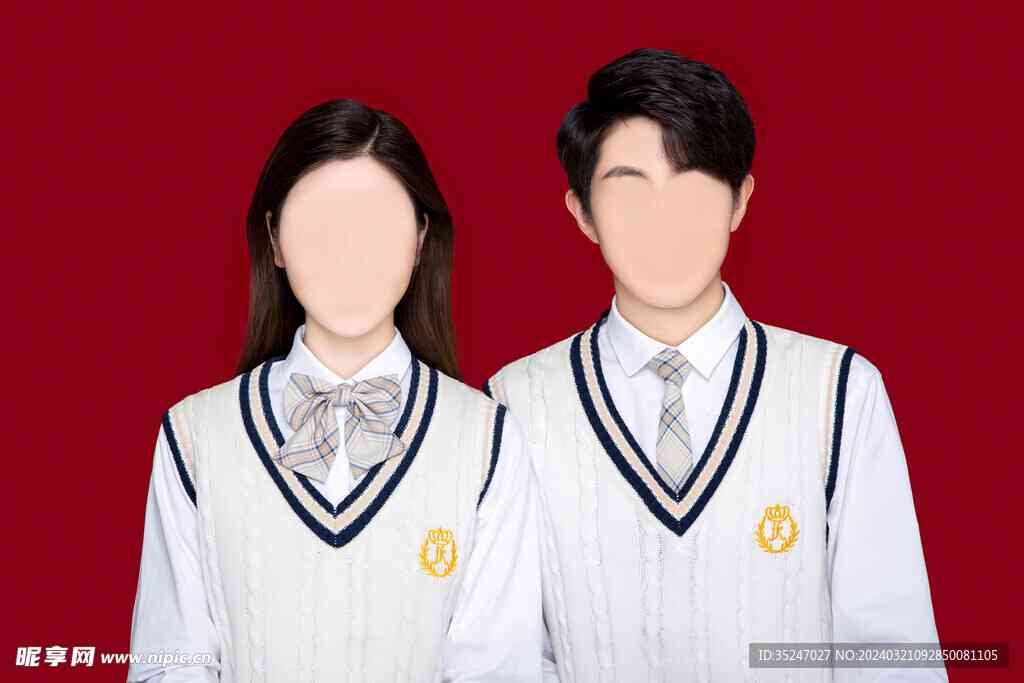 情侣证件照素材：高清模板与照片一键获取