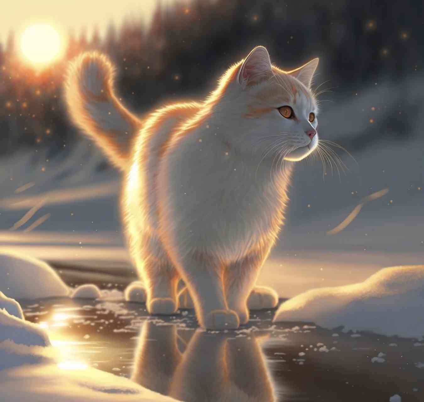 发光猫咪：白余笙壁纸、头像及猫咪灯
