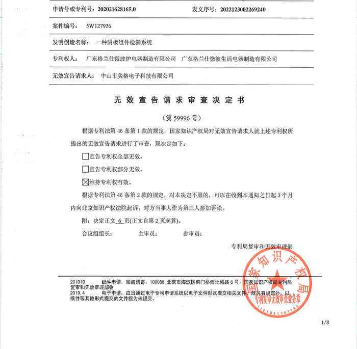 '关于无效证明情况的具体分析与说明报告'