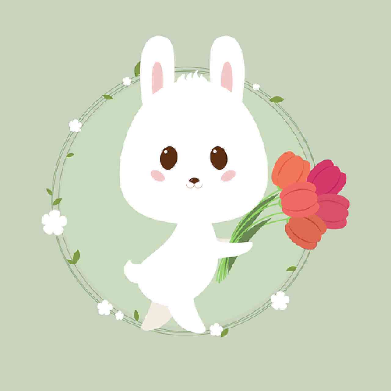 ai抱兔子文案