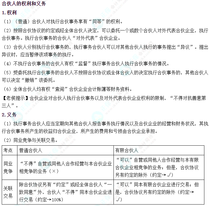 全面解析：合伙企业普通合伙人法律责任、权益与义务详解