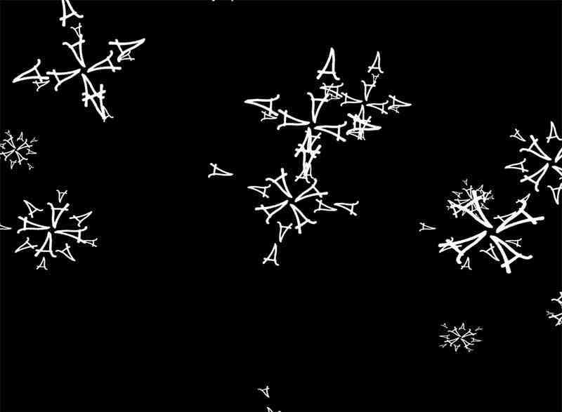 动态飘落雪花文字特效